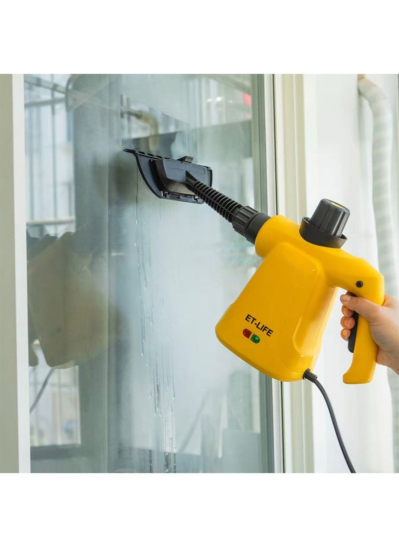 Handheld Steam Cleaner, 1000W Steamer for Cleaning, Multipurpose Portable Steam Cleaners for Home Use with Safety Lock and 9 Accessory Kit to Remove Grime, Grease and More, Save Time and Effort
