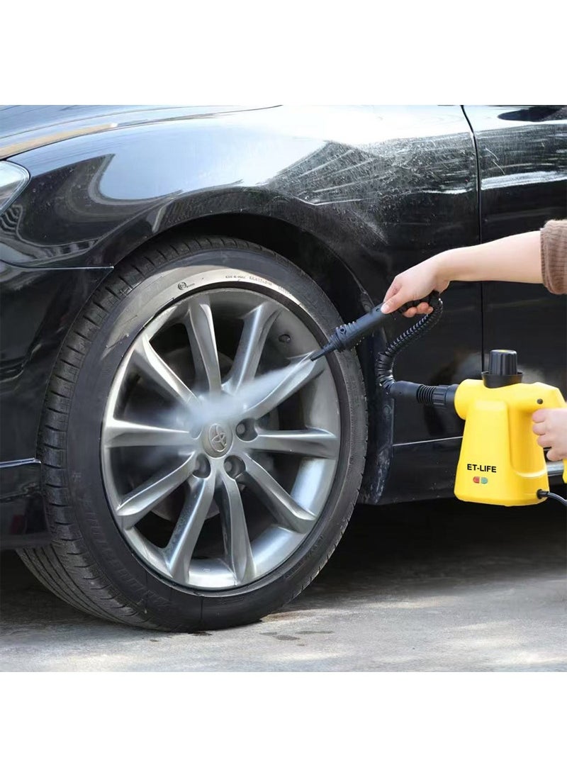 Handheld Steam Cleaner, 1000W Steamer for Cleaning, Multipurpose Portable Steam Cleaners for Home Use with Safety Lock and 9 Accessory Kit to Remove Grime, Grease and More, Save Time and Effort