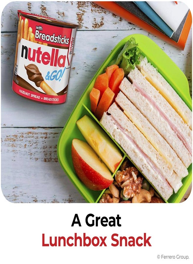 Nutella نوتيلا واذهب! كريمة الشوكولاتة والبندق مع الكاكاو + أعواد الخبز، 10 عبوات خفيفة، 1.8 أونصة لكل منها - Image 5