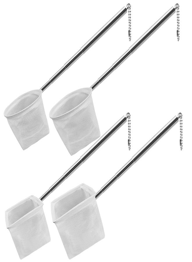 findTop Stainless Steel Retractable Fish Net Set of 4 (4 Sizes), findTop Fine Mesh Aquarium Net for Fish Tank, Small Fish Nets with Durables Handle, Top 4 Models for Freshwater and Saltwater - Image 1