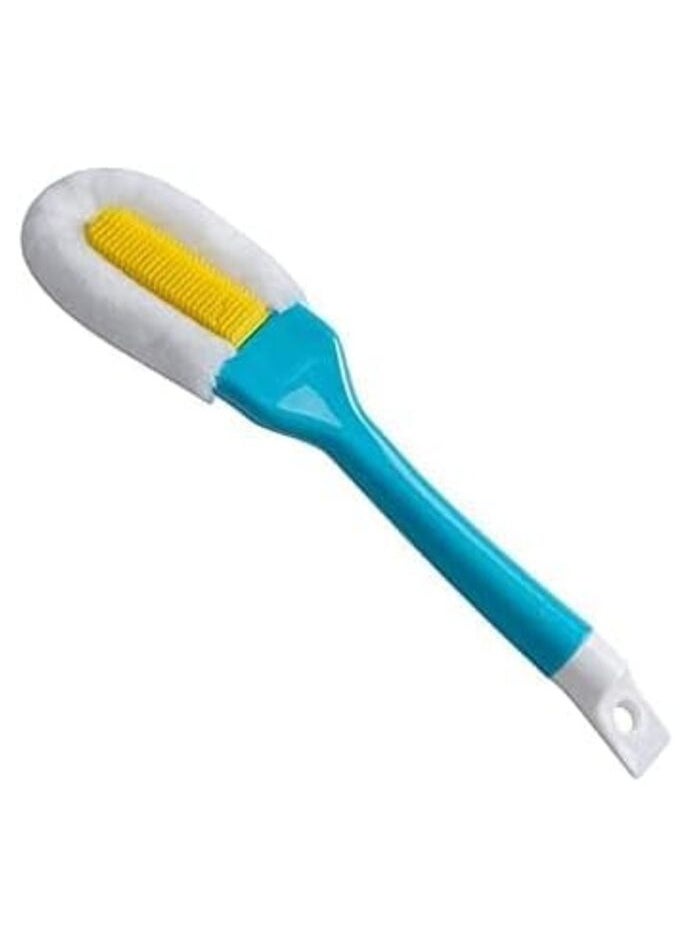 MIRFA Shoe Cleaning Soft Bristle Brush With Long Hangable Handle (Blue)  - Image 1