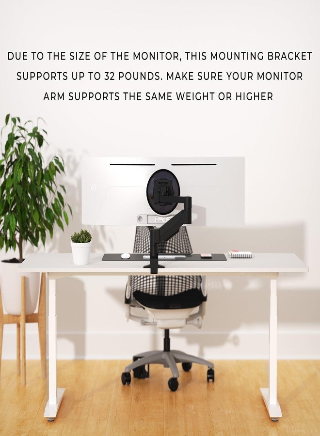 هيومان سينتريك محول تثبيت VESA من HumanCentric متوافق مع شاشات سامسونج أوديسي OLED G9 (G95SC، G91SD، وG93SD)، ويعمل مع شاشة أوديسي G9 مقاس 49 بوصة، ويُثبّت على ذراع شاشة VESA، بنمط VESA 100x100 مم - Image 3