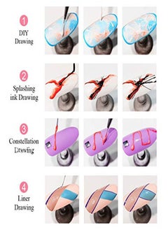 Saviland 6 Colors Spider Gel New Upgraded Matrix Gel With Gel Paint Design Nail Art Wire Drawing Gel For Line (White Black Red Blue Gold Silver)  - Image 5