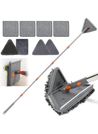 Wall Cleaner Mop with 203cm Long Handle, Baseboard Cleaner Tool Duster with Squeegee, Ceiling Cleaning Tool with 8 Replacement Pads for Painted Walls, Window, Floor - pzsku/Z92A09A48715838AB25A2Z/45/1744450862/c4b29aa4-d511-4ebf-bdc6-31b6d46e309e
