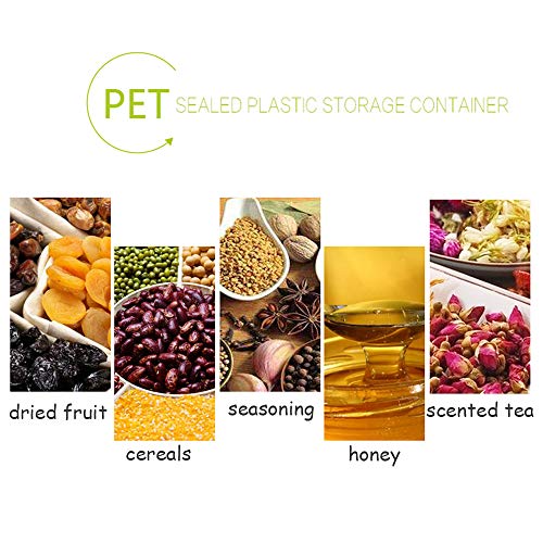 Panxxsen 15 Pack 6oz Clear Plastic Jars Wide-mouth Storage Containers,Refillable Empty Containers for Dry Food,Dried Fruit,Seasoning and Honey Storage - Image 5
