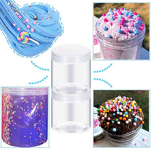 Panxxsen 15 Pack 6oz Clear Plastic Jars Wide-mouth Storage Containers,Refillable Empty Containers for Dry Food,Dried Fruit,Seasoning and Honey Storage - Image 3