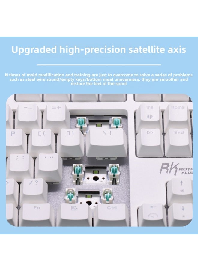 Generic 4 Desktop Computer Games Wired Internet Cafe 10 Office Ket Dedicated Boys R Hot Plug Gas Mechanical Keyboard-Colour:Brown Switch - 104 Keys White Ice Blue Light - Tender Pink Double Crystal (replace By Yourself Or Note For Installation) - Full Key Hot-swappable New  - Image 5