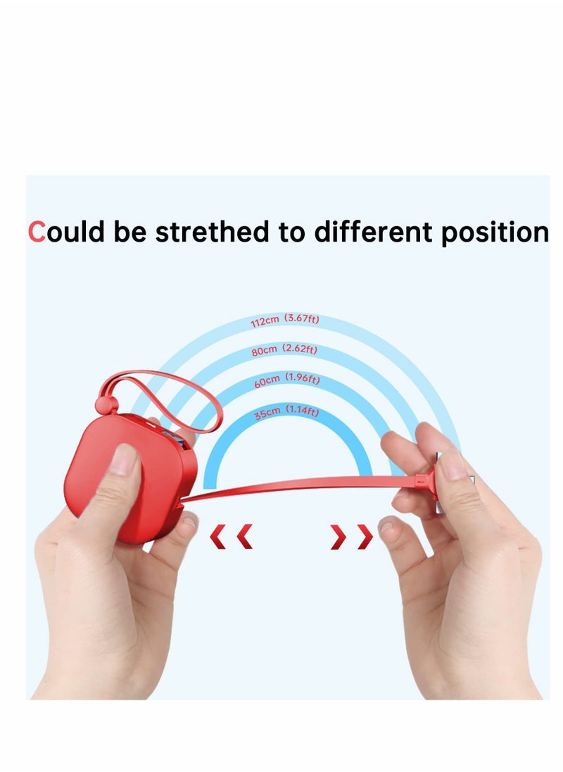 SYOSI - Multi 3 in 1 USB Retractable Fast Charging Cable, Data Transmission, Could Be Used As Mirror, Phone Holder. Suitable for iPhone (Lightning), Android (Micro USB) and USB C (Type-C) Devices. - Image 1