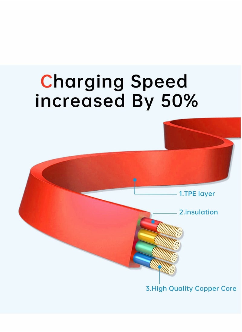 SYOSI - Multi 3 in 1 USB Retractable Fast Charging Cable, Data Transmission, Could Be Used As Mirror, Phone Holder. Suitable for iPhone (Lightning), Android (Micro USB) and USB C (Type-C) Devices. - Image 1