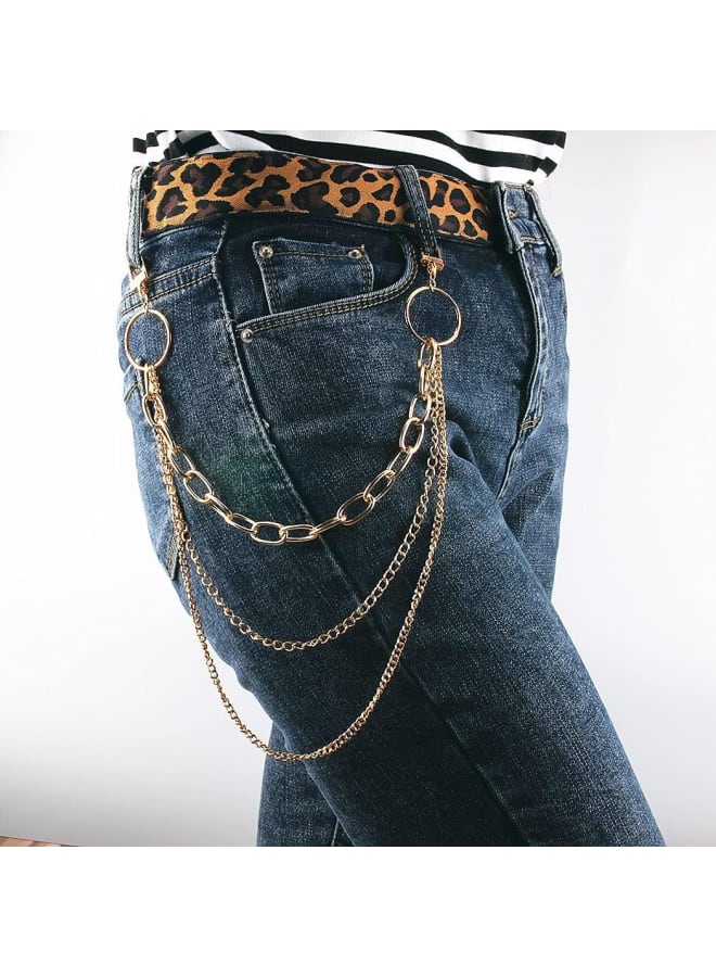 Pants Chain Wallet Chain Butterfly Lock Charm Jeans Chains Butterfly Charm Waist Chain Goth Street Pants Chain Multi Layer Adjustable Punk Hiphop Hook Trousers Jewelry, metal, metal,  - Image 2