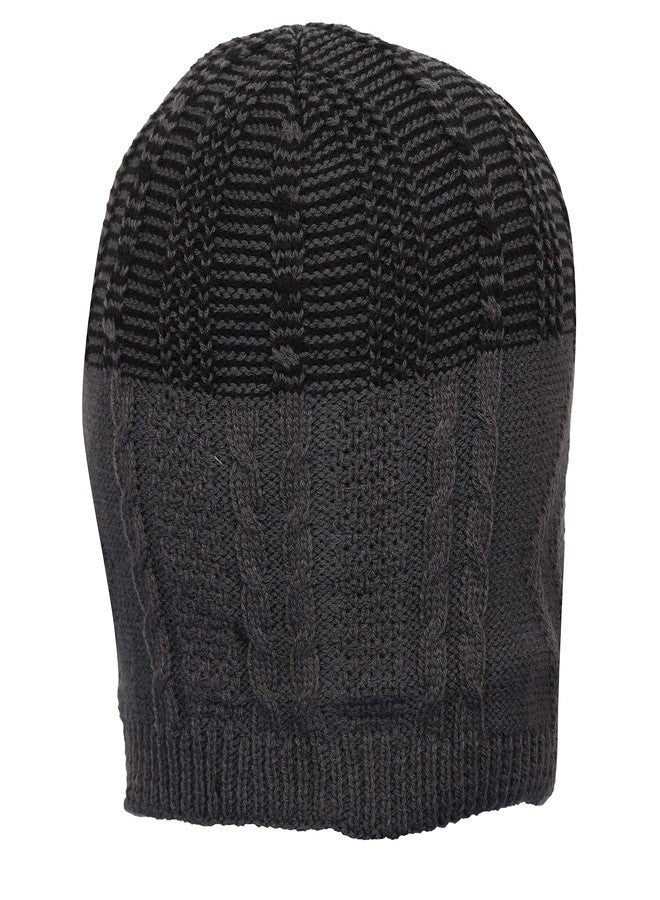 FabSeasons Unisex Acrylic Woollen Winter Skull Cap (Grey, Free Size) - Image 5
