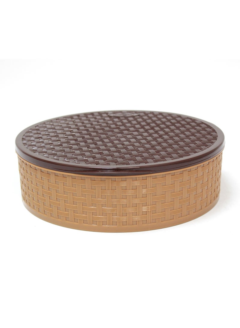 NAKODA - Nebula Spice Box with Spoon – 23cm Diameter, 7cm Height  7 Dividers for Spices, Masalas, and Dry Ingredients Airtight Lid - Image 1