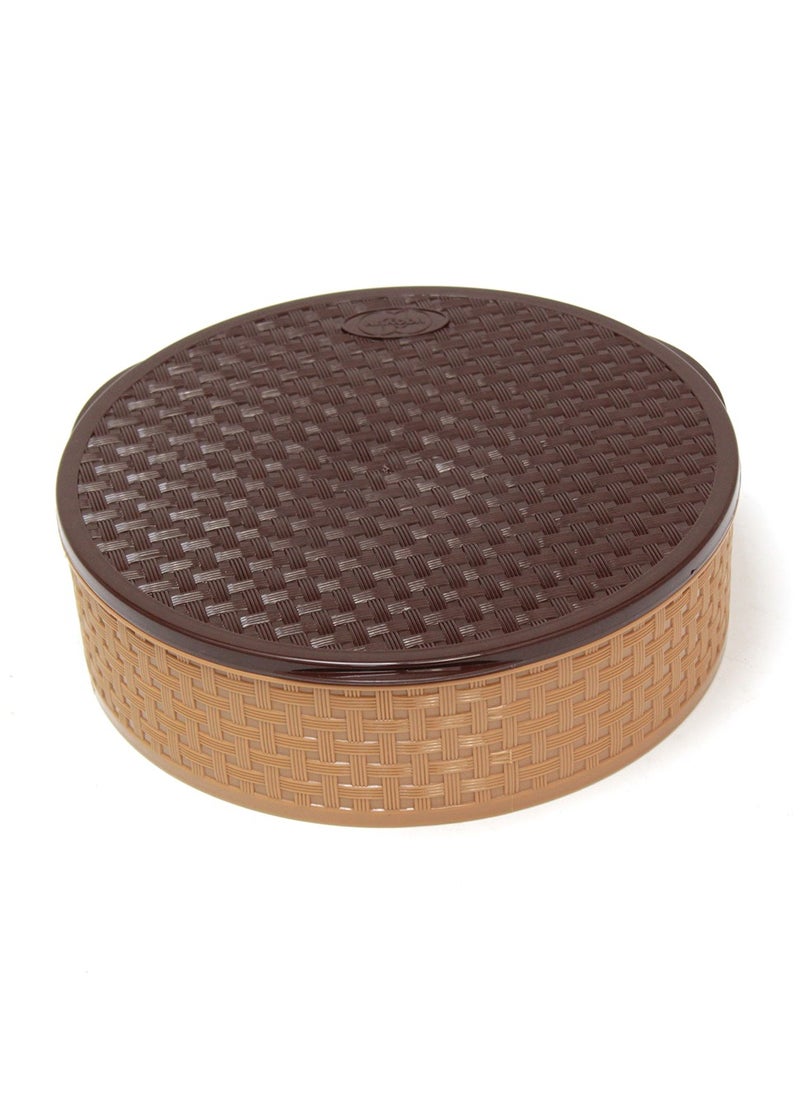 NAKODA - Nebula Spice Box with Spoon – 23cm Diameter, 7cm Height  7 Dividers for Spices, Masalas, and Dry Ingredients Airtight Lid - Image 1