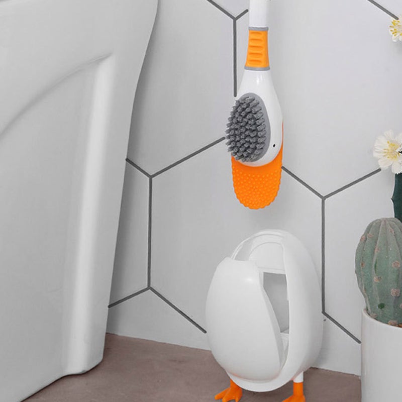 🚽 فرشاة تنظيف مرحاض بشكل بطة للاستخدام المتعدد والتنظيف - Image 3