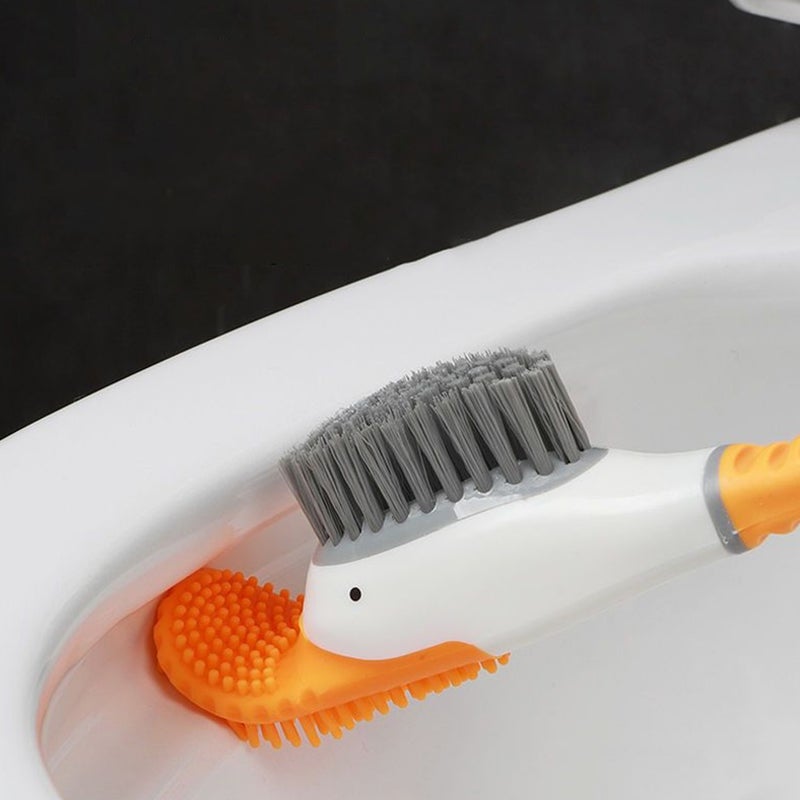 🚽 فرشاة تنظيف مرحاض بشكل بطة للاستخدام المتعدد والتنظيف - Image 4