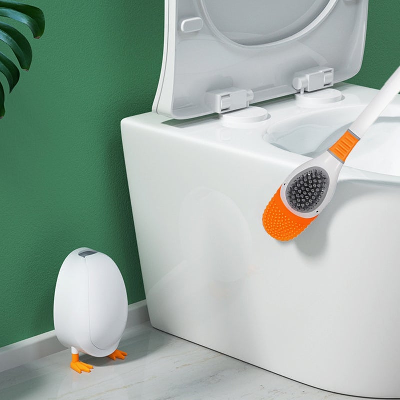 🚽 فرشاة تنظيف مرحاض بشكل بطة للاستخدام المتعدد والتنظيف - Image 5