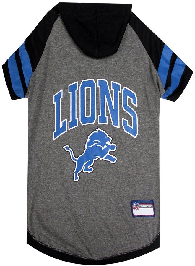 Pets First NFL Detroit Lions Hoodie for Dogs & Cats. | NFL Football Licensed Dog Hoody Tee Shirt, X-Small| Sports Hoody T-Shirt for Pets | Licensed Sporty Dog Shirt - Image 1