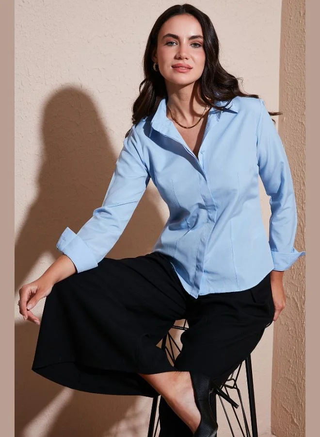 Lela Lela Cotton Slim Fit Classic Collar Shirt Women's SHIRT 6777423