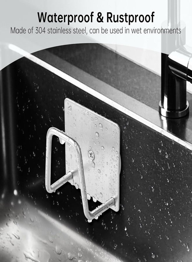 Everlling Magnetic Sponge Holder for Kitchen Sink,1 Pcs Strong Magnetic Stainless Steel Rack Stand, Kitchen Accessories, Dish Sponge Organizer, Scrubber Caddy, with Extra Magnets and Metal Plates - Image 5