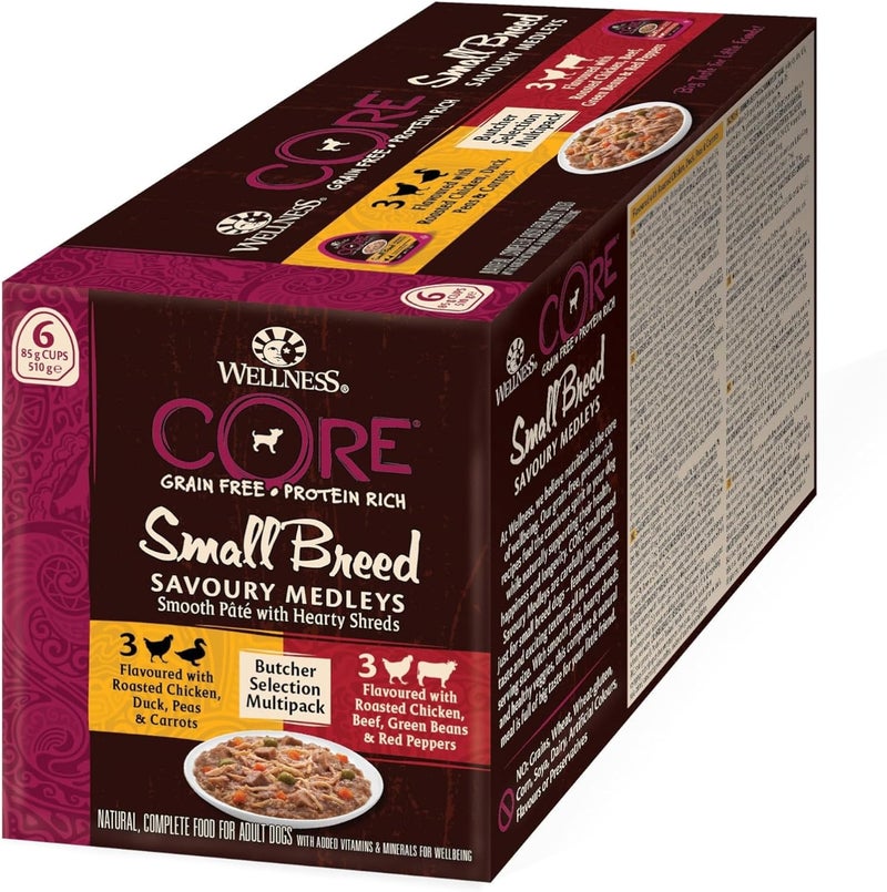 Fast & slow shipment compatible Dog Wet Food Multipack Chicken & Duck and Chicken & Beef Small Breed Adult 6x85g Global sizing options