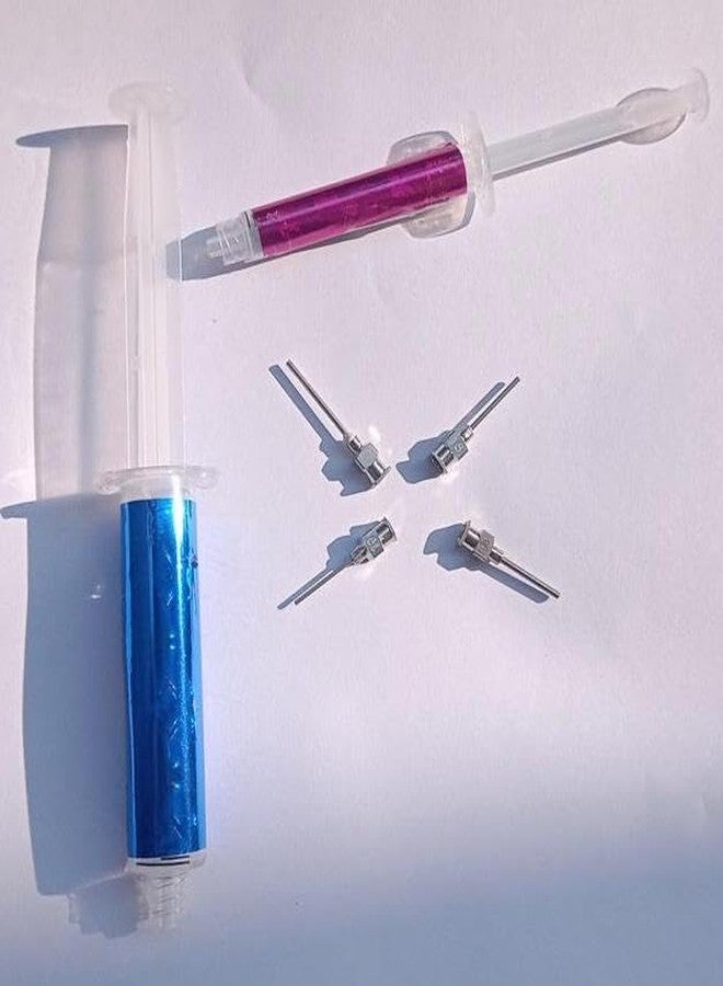 Birds' Park Mehandi or Henna Steel Reusable Needle Size 16,17,18&19Gx1 inch & 3/4 inch-16pcs with 2 Plastic Reusable Syringe 10&3ml *Birds' Park* - Image 2
