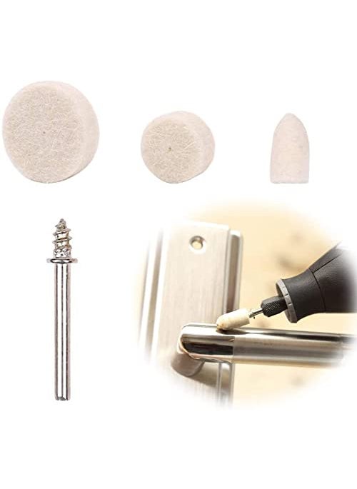 DIY Crafts DIY Crafts Pack Of 100 Pcs Wool Felt 1 Pc Mandrel Density Felt Head Polishing Buffing Wheel Polishing KitRotary Tools Accessories Fit For Dremel 1 Pack Of 100 Pcs Wool Felt 1 Pc Mandrel  - Image 3