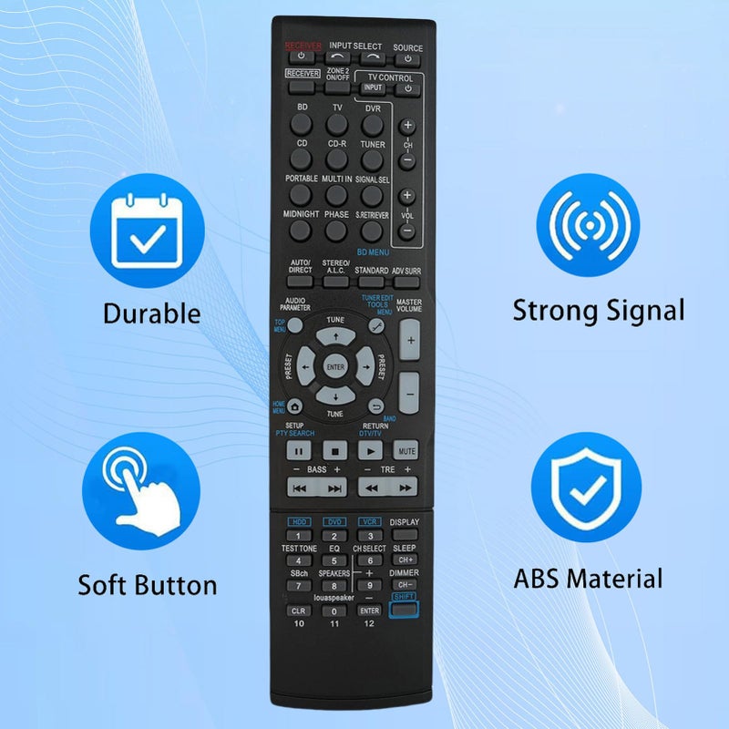 Kassionel Replaced Remote Control Compatible for Pioneer AXD7354 VSX-519V VSX-521-K VSX-1023 VSX-1024-K Home Theater AV A/V Audio/Video Receiver System - Image 3