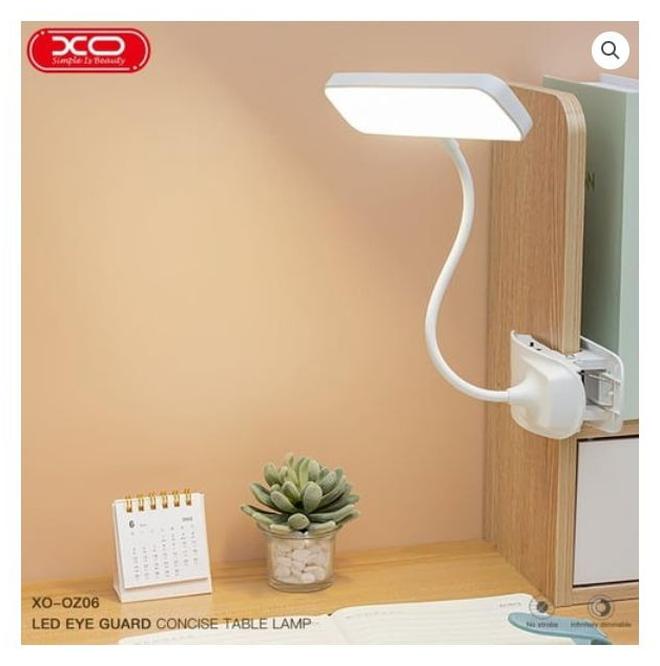 مصباح قراءة بمشبك على السرير يعمل بالبطارية مع 3 مستويات سطوع كتاب LED قابل لاعادة الشحن للعناية بالعين للقراءة في والعمل والدراسة أبيض فقط - Image 1