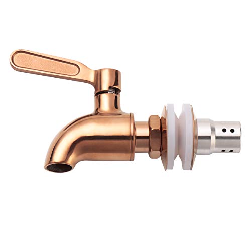 LYTY Beverage Dispenser Replacement Spigot Stainless Steel Polished Finished, Drink Dispenser Wine Barrel Spigot/Faucet/Tap with Anti-Clogging Cap - Image 1