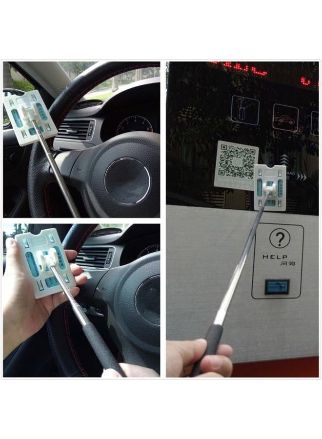 VICASKY Telescopic Rod Card Holder Reacher Grabber Tool Car Parking Contactless Payment Rod Vehicle Parking Toll Swiping Stick - Image 2