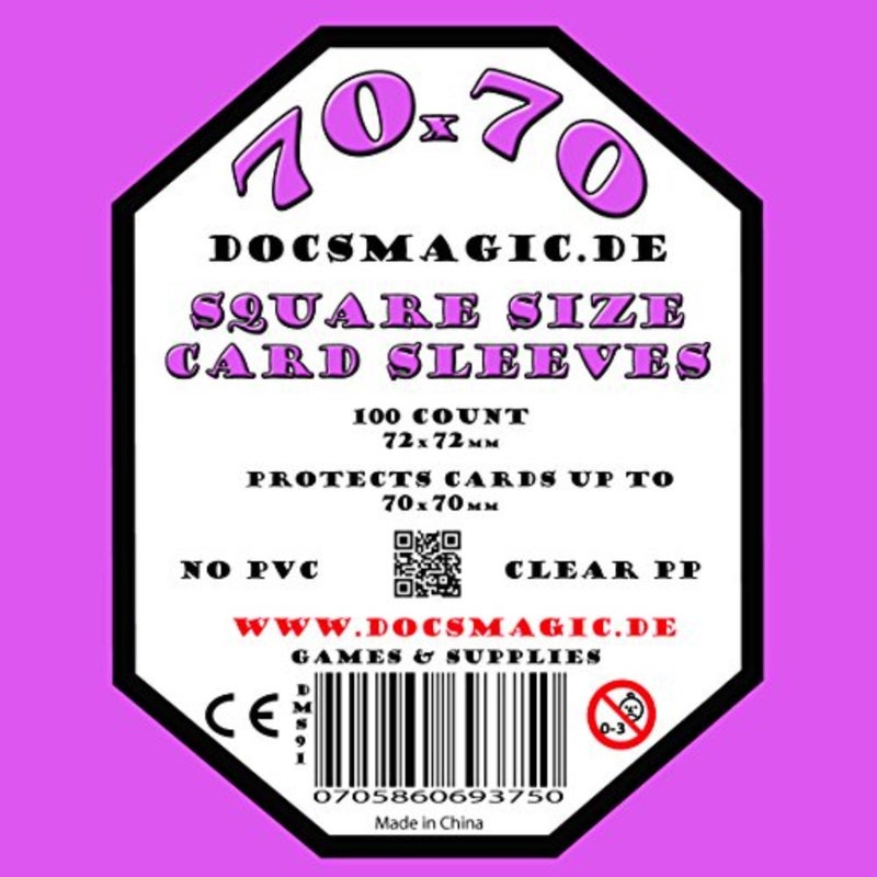 .de 1, 000 Small Square Board Game Sleeves - 70 x 70-72 x 72-10 Packs - Image 3