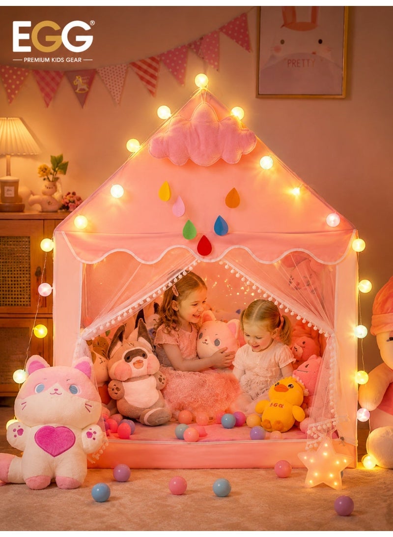 Egg Play Tent, Playhouse For Kids Indoor & Outdoor, Princess Castle Tent with Windows and Basic Mat, Gift Toys For Girl, Play House For Toddler, Children - Image 1