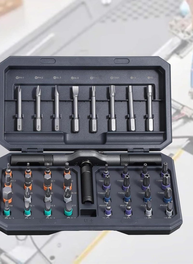 GGOOT 42 in 1 Ratchet Screwdriver Set DIY Crafting Project Removable Portable Hardware Precision Tools for Bicycle Fathers Day PC - Image 5