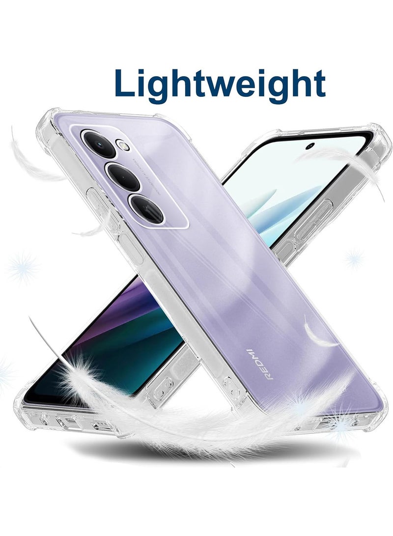 أداندو [1+2] جراب لهاتف Xiaomi Redmi 15 5G مع واقي شاشة من الزجاج المقوى، حماية من الزوايا، غطاء شفاف فائق الشفافية، مضاد للخدش، ممتص للصدمات، مصنوع من مادة TPU الناعمة والمتينة. - Image 5