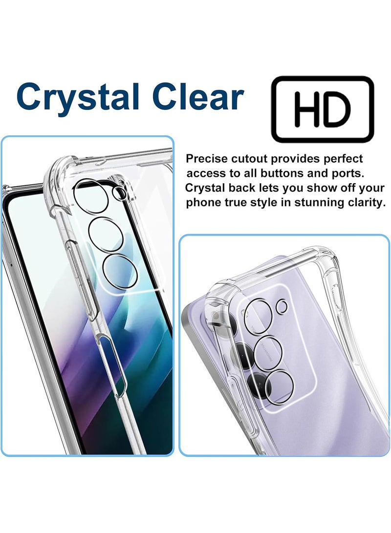 أداندو [1+2] جراب لهاتف Xiaomi Redmi 15 5G مع واقي شاشة من الزجاج المقوى، حماية من الزوايا، غطاء شفاف فائق الشفافية، مضاد للخدش، ممتص للصدمات، مصنوع من مادة TPU الناعمة والمتينة. - Image 2