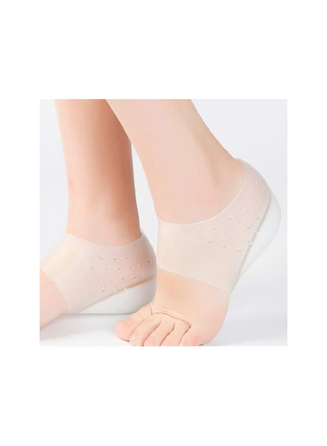 klarako Inside Height Insoles Silicone Heel Pads Cover Silicone Shoes Pads Invisible Height Insoles Plantar Fasciitis Height Increase Heels Sleeve Arch Support (3cm)  - Image 2