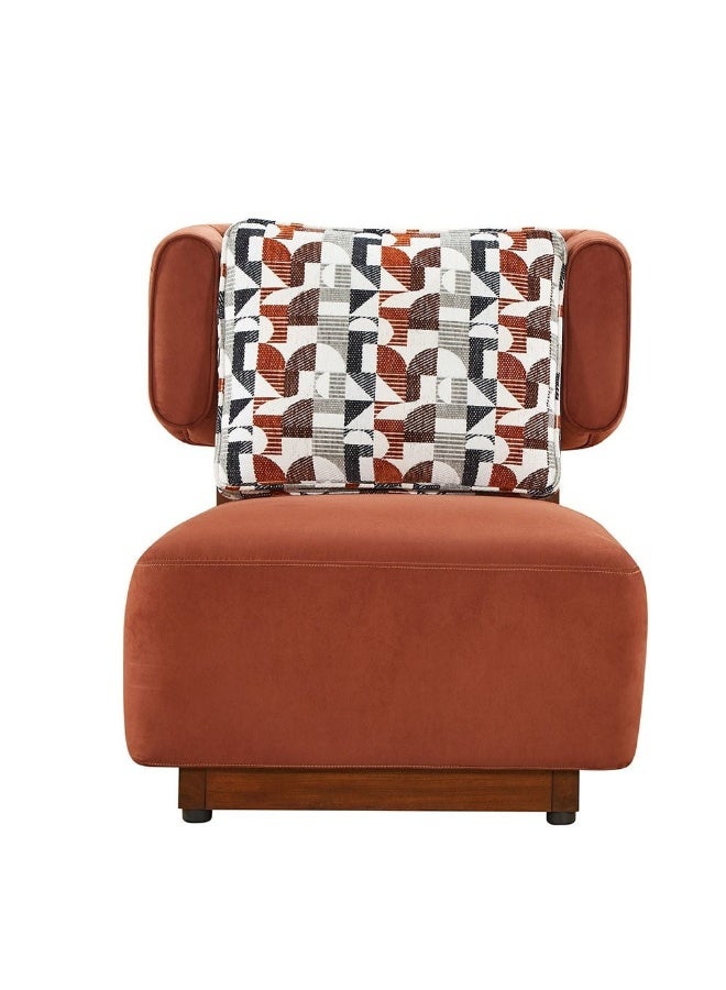 DANUBE HOME Luxury Kumo 1 Seater Fabric Sofa, Modern Upholstered Single Seater Lounge Chair With Soft Cushion, Stylish Compact Living Room Sofa, Premium Comfort & Elegant Design – Brown - Image 1