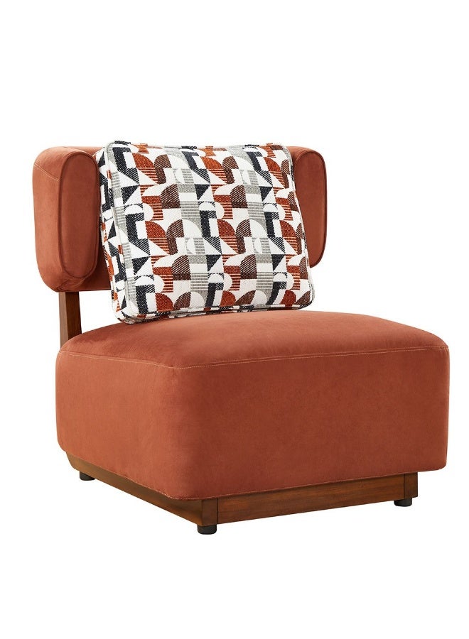 DANUBE HOME Luxury Kumo 1 Seater Fabric Sofa, Modern Upholstered Single Seater Lounge Chair With Soft Cushion, Stylish Compact Living Room Sofa, Premium Comfort & Elegant Design – Brown - Image 2