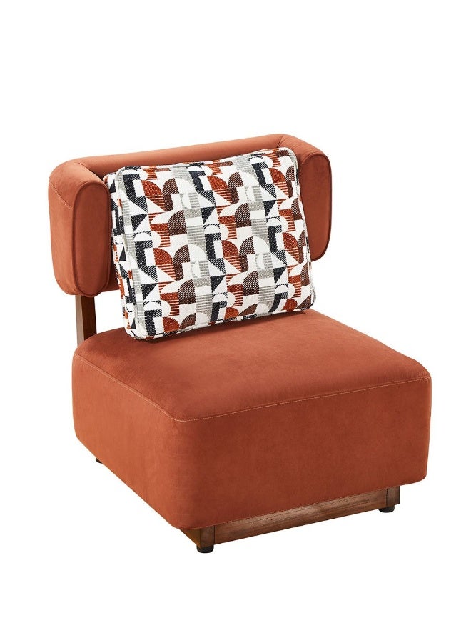 DANUBE HOME Luxury Kumo 1 Seater Fabric Sofa, Modern Upholstered Single Seater Lounge Chair With Soft Cushion, Stylish Compact Living Room Sofa, Premium Comfort & Elegant Design – Brown - Image 3