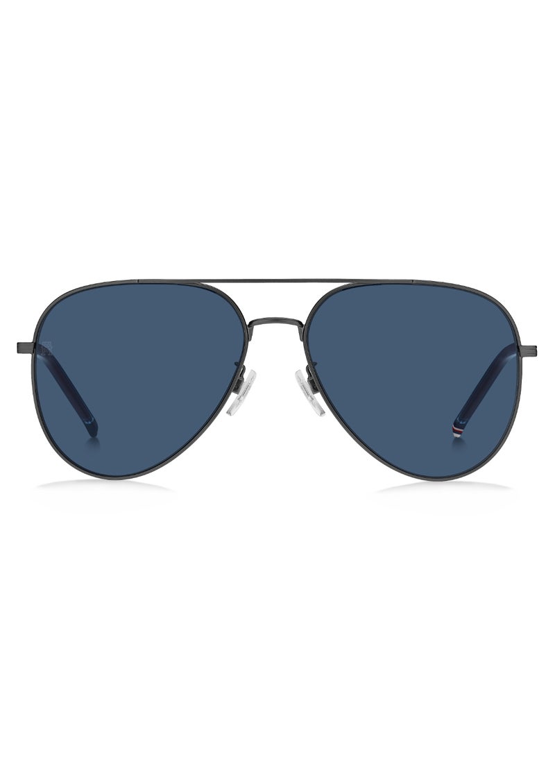 TOMMY HILFIGER Men's Uv Protection Pilot Shape Metal Sunglasses Th 2111/G/S Blue 55 - Lens Size: 55 Mm - Mtdk Ruth - Image 3