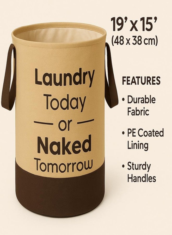 BLESS BERRIES Laundry Basket 45L Pack of 4, Foldable Laundry Hamper with Handles, Non-Woven Clothes Storage Basket for Dirty Clothes, Laundry Bag Organizer for Bedroom Bathroom Laundry Room, Brown - Image 4