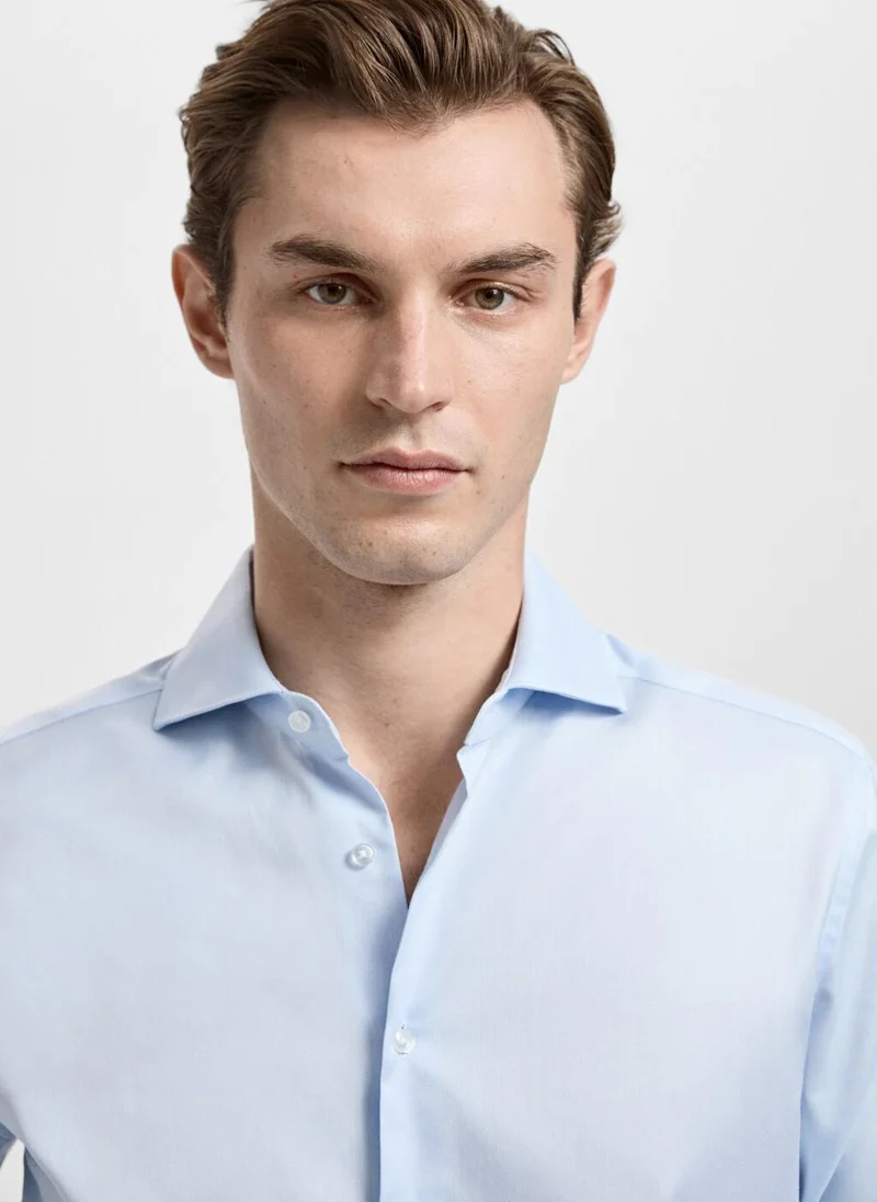 Mango Man  Slim fit structured suit shirt for Men | Best Price UAE