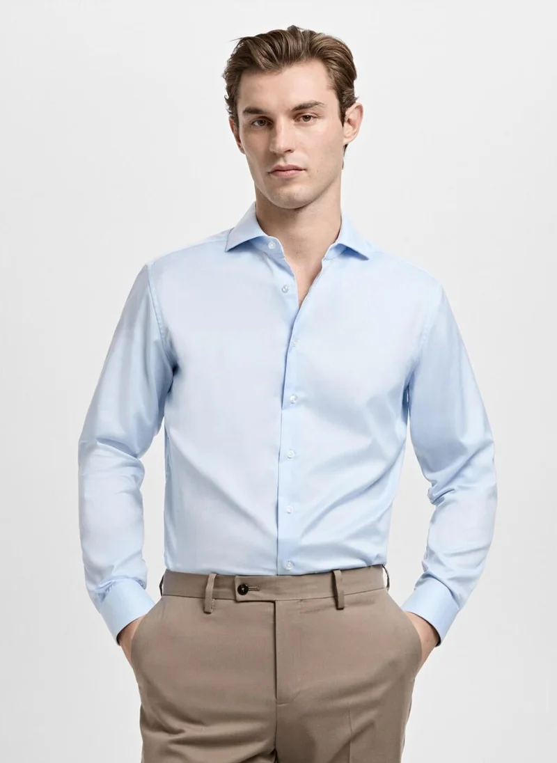 Mango Man  Slim fit structured suit shirt for Men | Best Price UAE