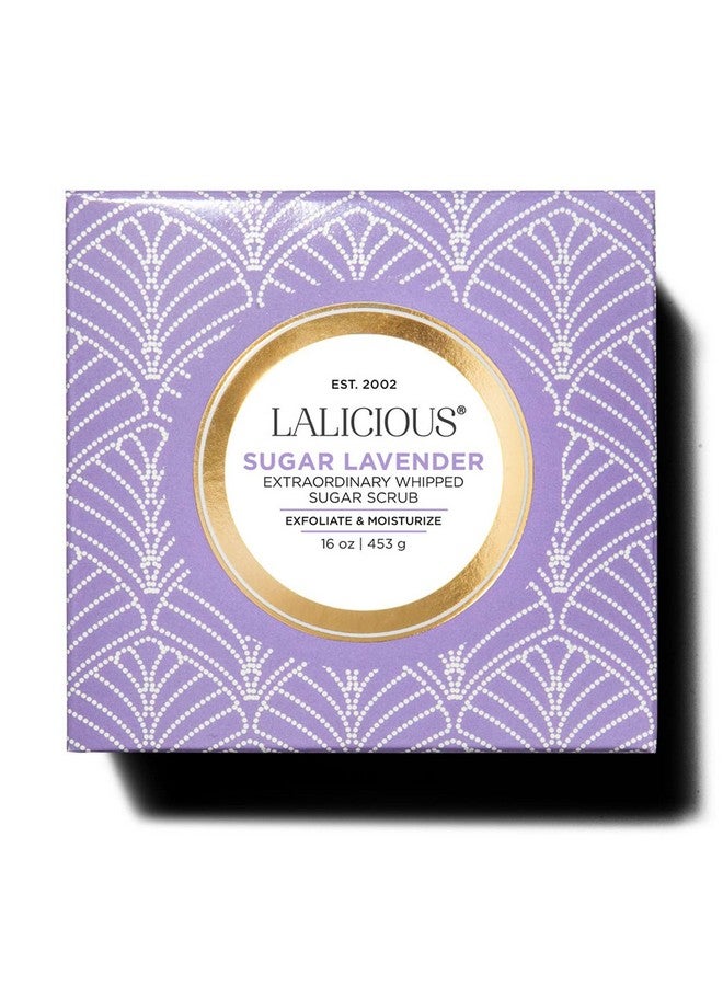 LALICIOUS Sugar Lavender Extraordinary Whipped Sugar Scrub - Cane Sugar Body & Foot Scrub, Exfoliating & Moisturizing Skin Care with Coconut Oil & Honey, No Parabens (16oz) - Image 2