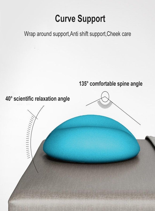 Ymiko Massage Pillow, Soft Neck Head and Back Support After Surgery Face Down Prone Cushion Bed Headrest Pillow for Sleeping Contoured Home Massage Headrest (Green) - Image 3