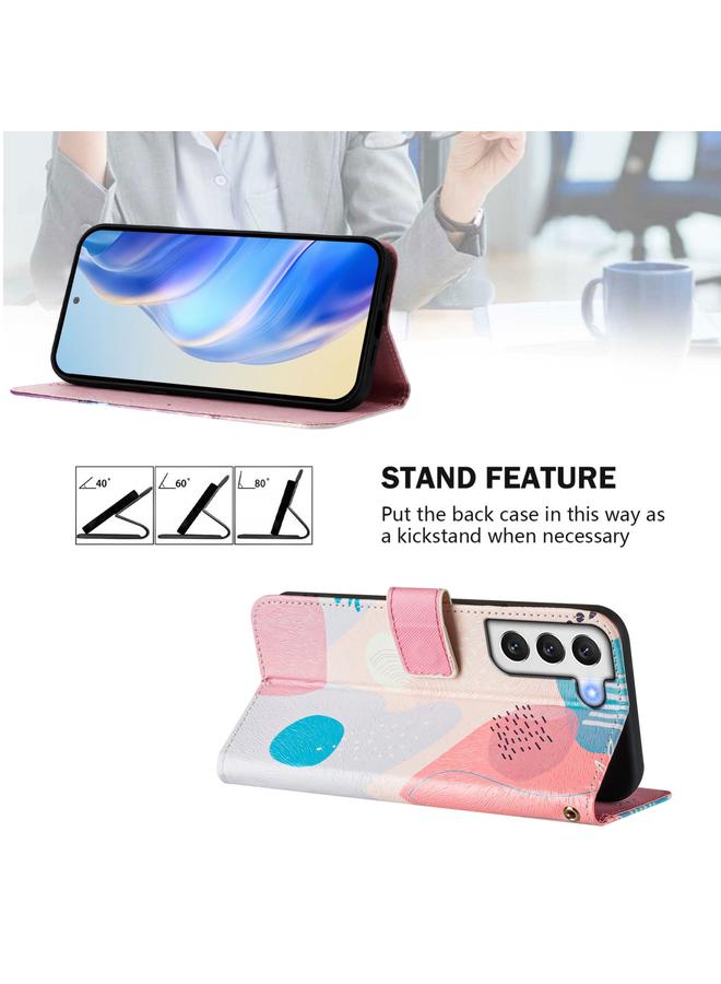 S-TOP Case For Samsung Galaxy S22 5G Art Colored Drawing Pattern Leather Phone Case - Image 3
