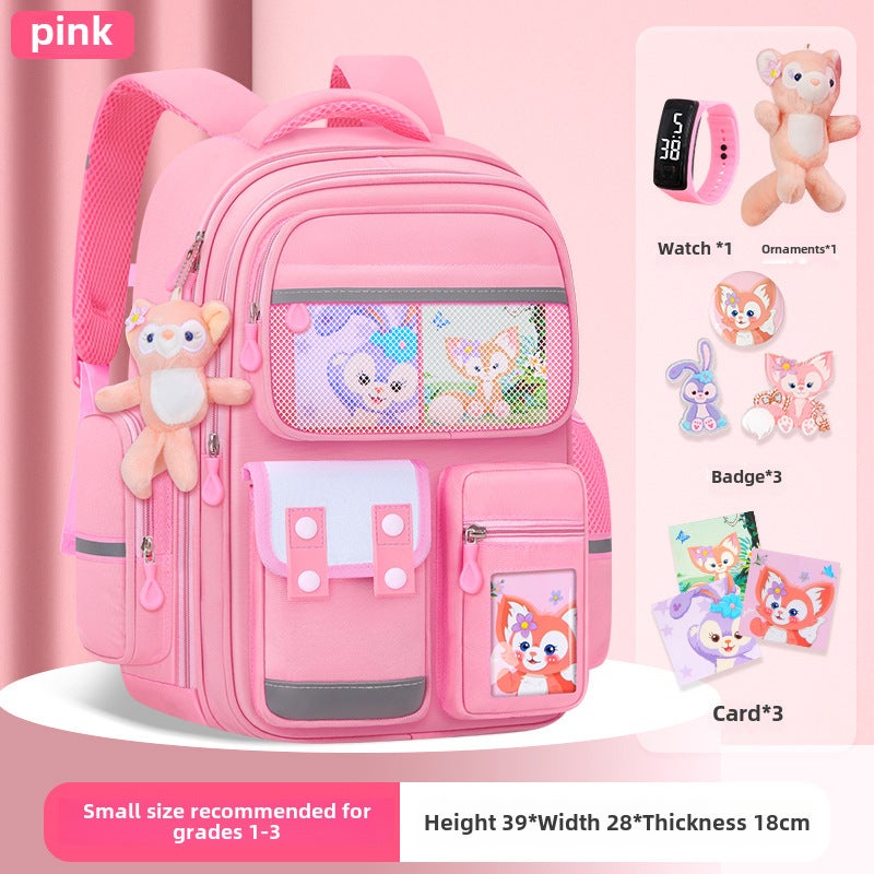 Kids 2023 Ergonomic Spine Care BackpackSmall size Dream Pink [send ornaments + badges + cards + watches] Small size Dream Pink [send ornaments + badges + cards + watches] 
