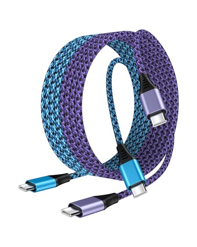 AILKIN USB C to C Charging Cable for iPhone 17/Air/17 Pro/16Pro Max/16/15, 2Pack/6FT Long Nylon Android Phone Type C Charger Cord Fast Charge USB C Wire for Galaxy A17 A16 A56 A55 S25 S24Ultra Google iPad - Image 1