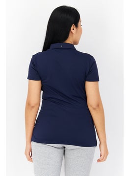 PUMA Women Sportswear Fit Short Sleeve Outdoor Polo Shirt, Navy  - Image 4