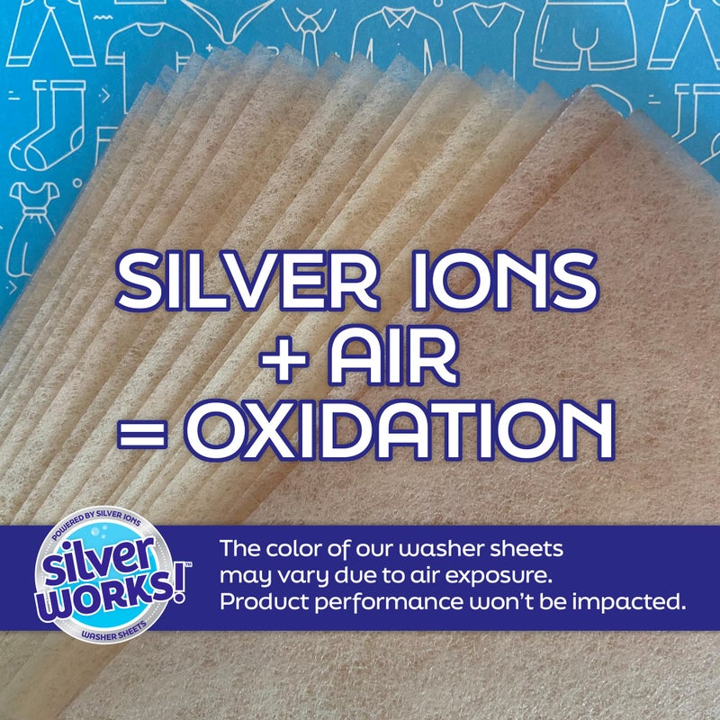 SilverWorks! Deodorizer Laundry Odor Eliminator For Clothes - Natural Silver Ion Infused Washer Sheets - Laundry Deodorizer Odor Eliminator - Lasting Laundry Odor Remover Dryer Deodorizer -24 Loads - Image 5